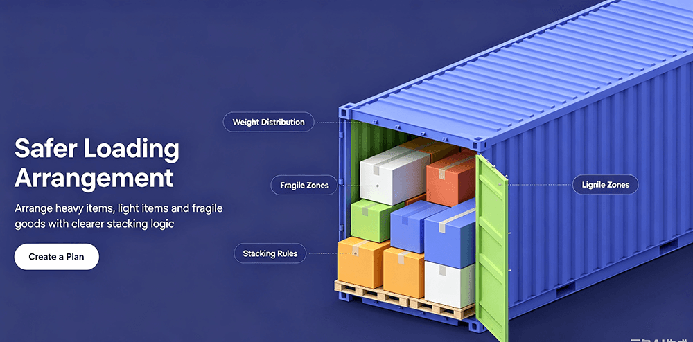 3D Visualization Container Loading Effect - Interactive 3D View